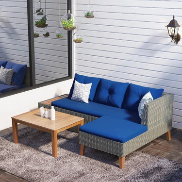 Arnzazu 3 Piece Rattan Sectional Seating Group with Cushions - Melillo EnterprisesAll categories